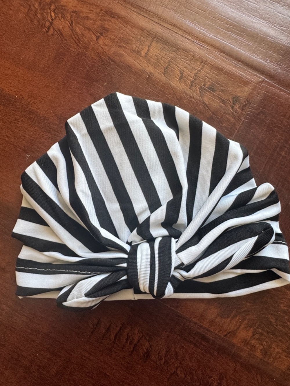 Baby Striped Black and White Knot Headwrap